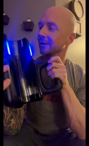 Unpacking Masturbator and Shooting a Big Load