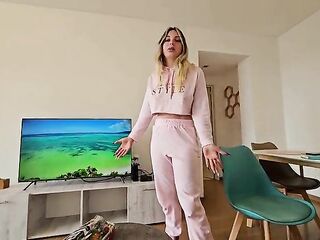 Gorgeous blond with a large butt rides me hard until the last spunk flow