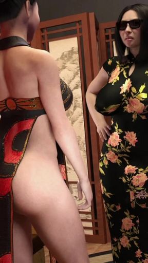 Two Chinese Shemale Milfs Doing Nude Modeling Photoshoot   Clip 1