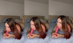 Colombia chick destroys big thick cock sloppy deepthroat gagging mess