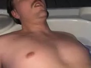 Blowing loads in the hot tub