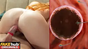 Sex Redhead MILF makes him cum so hard the condom explodes impregnating her with a creampie