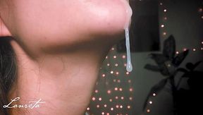 Gagging on Thick Shaft till it Bursts - Close-Up Sloppy BJ