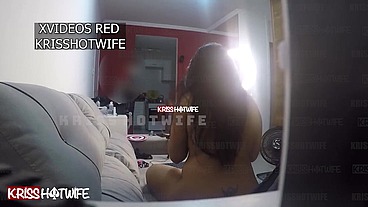 Corno manso chamou um Barbeiro a domicilio, mas não esperava que eu faria uma chamada de vídeo e ficaria peladona na frente dele