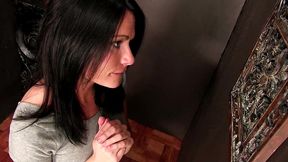 ashli ames sucks jay huntington gloryhole cock hard