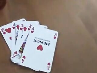 Homemade Disrobe Poker ends with anal