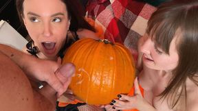 Kate Quinn & Mary Frost - 4K - FFM Threesome for Halloween