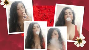 Smoking Sexy in Red - Premade - No Audio - Smoking Menthol Cigarette