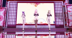 Tougen Renka - Naked dance Ahri Kaisa Seraphine hot erotic dance