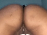 Humping my pillow( close up). As my pussy smacks