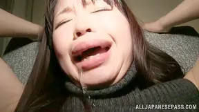 Sizzling Japanese Doll Frets Cock Before Intense Fuck