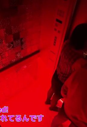 Elevator Sex. Office Building on a Holiday. a Man and a Woman Meet for the First Time and Have Sex, Creampie.