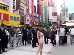 Walking semi-nude in Tokyo Streets