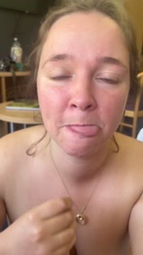 Huge cock gets amazing sloppy blowjob by eager slut