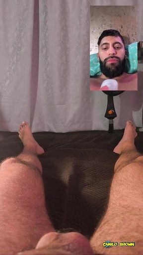 Using a Tenga Egg on My Big Uncut Cock Filling It with Cum and Letting It Drip Onto My Mouth