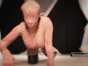Blue Zentai Body Worship and Musical Lust
