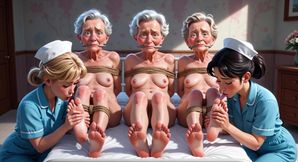 Nurses Lick Elderly Feet in Asylum - Grannies Having Intense Orgasms