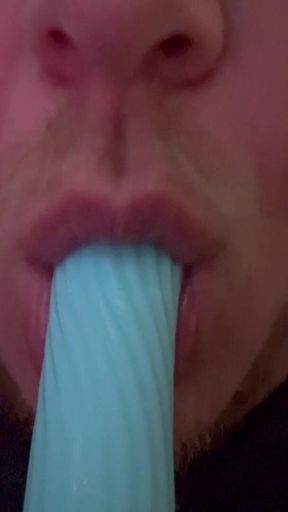 Sucking in Slow Mo - Dildo