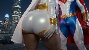 Petite Superheroine Showing and Twerking Her Massive Ass