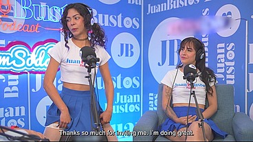 LESBICO Duo in action riding the FUCKMACHINE to orgasm on Juan Bustos Podcast