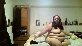 Ugly BBW MILF with huge rack starts her webcam slut career