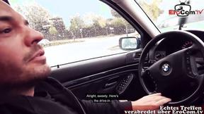 ”Steamy Public Encounter: Black-Haired MILF Gets Sexy in the Car”