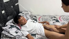 I suspect my stepson is gay but it turns out he's not and he fucks me so hard he makes me cum.