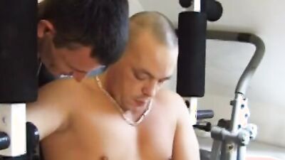 Horny gym buddies bang their way to a hot load after a hot workout