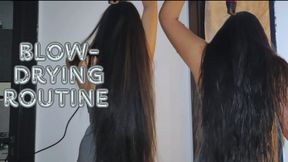 Blow-drying my long hair