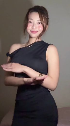 Malaysian tiktok star shows off her curves in a dress