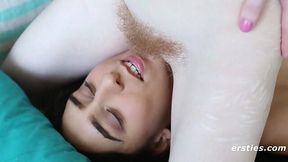 Hairy Pussy Fingering Fun: Layla & Violet's Lesbian Debut