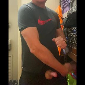 Horny JockDad87 Busts Another Load Between Classes