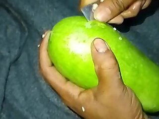 Bangladeshi hot boy Making sex toys with pumpkins