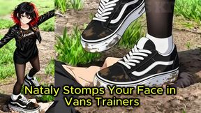 Vans Face Trample - Nataly Uses Your Face as a Doormat | Femdom Trampling JOI