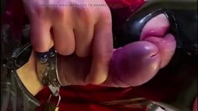 Wife with black mask gives me a blowjob