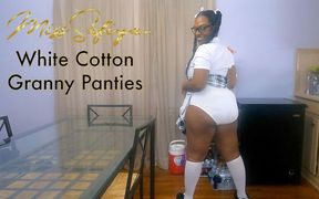 White cotton granny panties