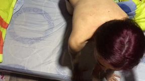 sexo real apasionado con la nueva puta sucia de mi mujer me da una rica mamada profunda descuidada y le gusta montar mi polla y termina con mi semen adentro del cono - amateur nora milf - andy