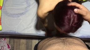 sexo real apasionado con la nueva puta sucia de mi mujer me da una rica mamada profunda descuidada y le gusta montar mi polla y termina con mi semen adentro del cono - amateur nora milf - andy