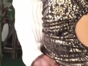 Beautiful ebony skin Pleasure Bunny rides big cock