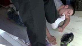 hard feet anf fetish humliation for slut by bear dominant