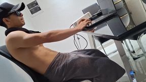 Getting a Blowjob While Working-another View.