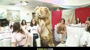 This bride & her friends gone crazy when the male stripper appears!