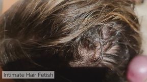CUMSHOT ON LONG HAIR + MUTUAL MASTURBATION POV