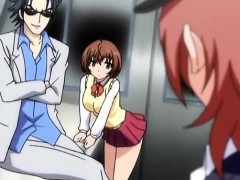 Hentai  train conductor masturbating gets cunt fucked hard