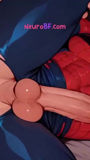 Will you survive seeing Spiderman's raw anal wrecked by muscle stud?   Clip 3