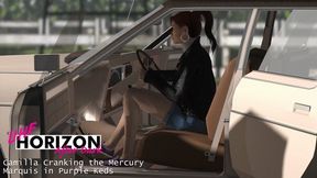 Camilla Cranking the Mercury Marquis in Purple Keds 1080p