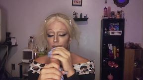Alone in my room pt2 blonde milf gets destroyed by a transgender big dick