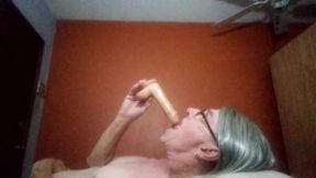 playing with my dildo sucking and fucking