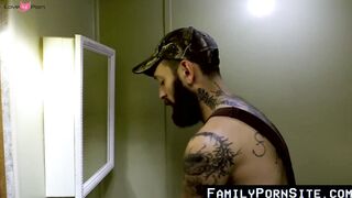 FamilyPornSite.com - Hillbilly's raw dick in delinquent stepson's ass