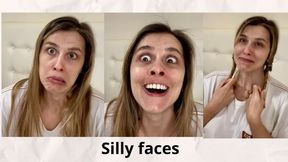 Silly faces.